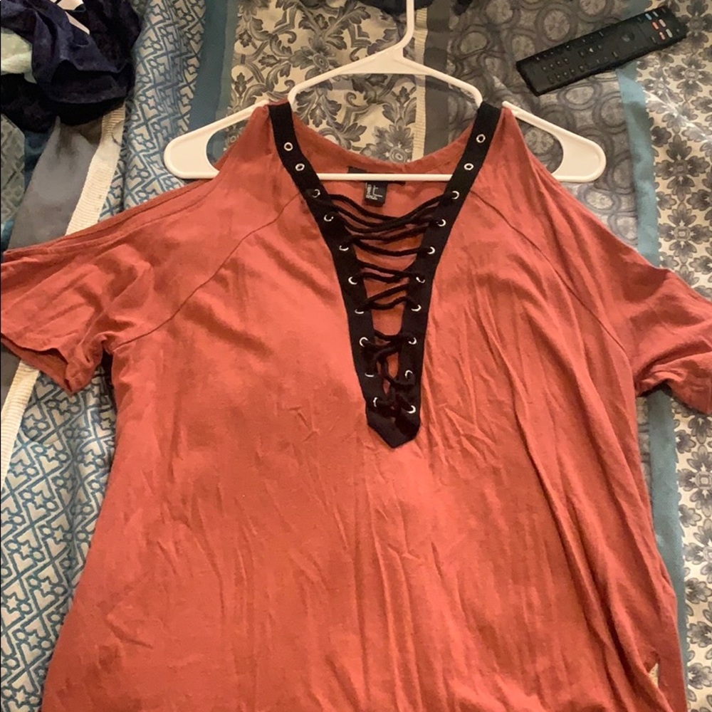 Cross v neck top